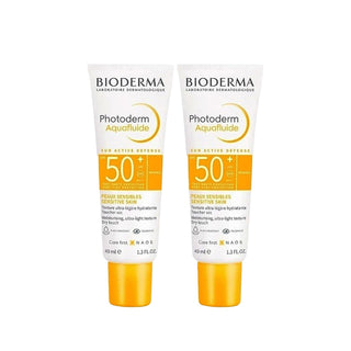 Bioderma Photoderm SPF 50+ Sunscreen: High Protection Aquafluide for Sensitive Skin (2 x 40ml) - Glamourous Grace