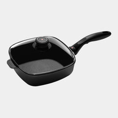 XD Nonstick Square Saute Pan with Glass Lid | Made in Switzerland