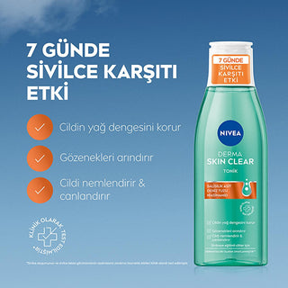 Nivea Derma Skin Clear Anti-Acne Facial Toner - Salicylic Acid (BHA) & Niacinamide - Pore Cleansing, Oil Control, and Skin Revitalizing Toner for Acne-Prone & Oily Skin - Glamourous Grace