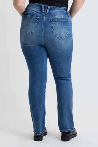Women's Plus High Rise Curve Confidence  Straight  Jeans