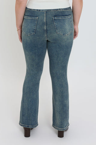 Women's Plus 3-Button Premium Stretch Bootcut Jeans - Glamourous Grace
