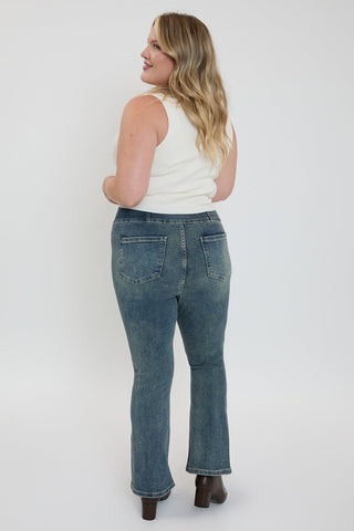 Women's Plus 3-Button Premium Stretch Bootcut Jeans - Glamourous Grace
