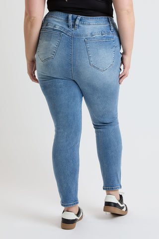 Women's Plus High Rise Curve Confidence  Skinny Jeans - Glamourous Grace