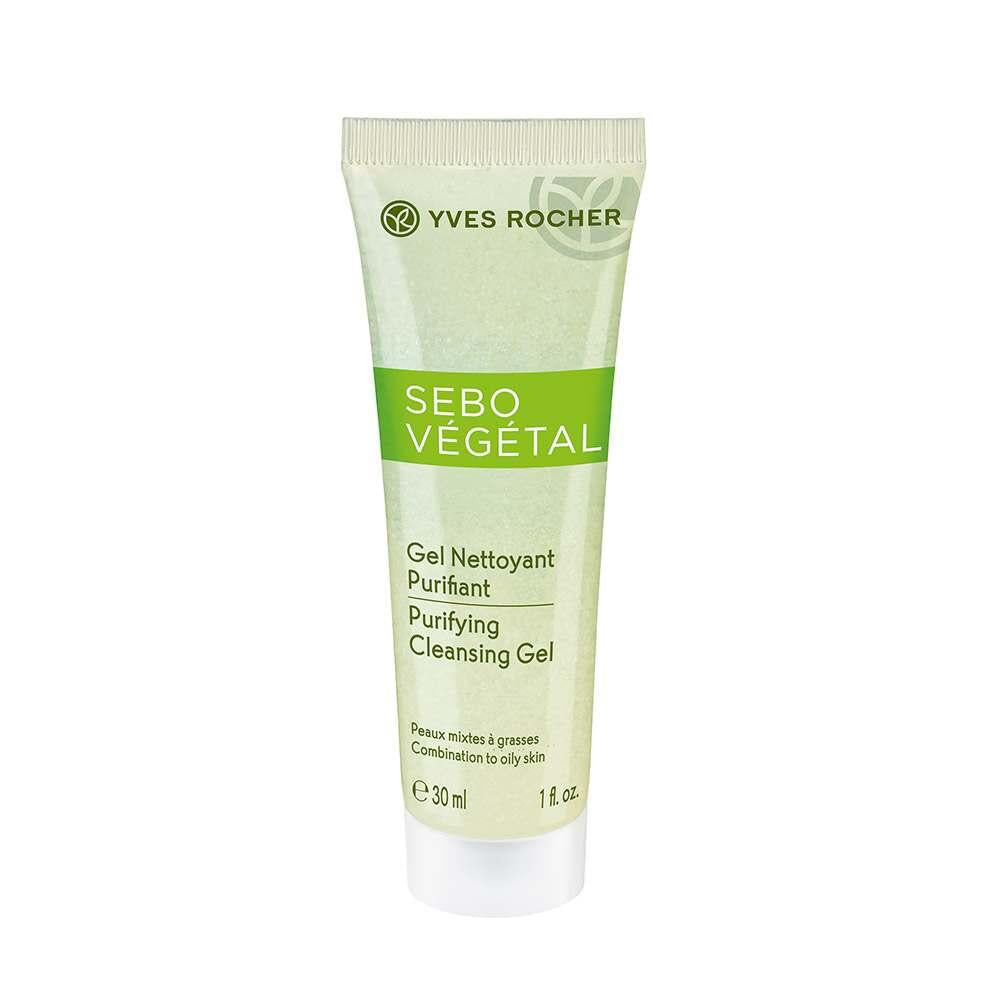 Yves Rocher Sebo Vegetal Facial Cleansing Gel - Mini Size, Moisturizing & Gentle Cleanser for Hydrated Skin - Glamourous Grace
