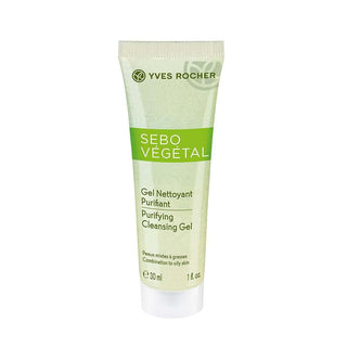 Yves Rocher Sebo Vegetal Facial Cleansing Gel - Mini Size, Moisturizing & Gentle Cleanser for Hydrated Skin - Glamourous Grace