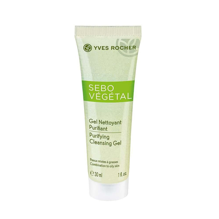 Yves Rocher Sebo Vegetal Facial Cleansing Gel - Mini Size, Moisturizing & Gentle Cleanser for Hydrated Skin - Glamourous Grace