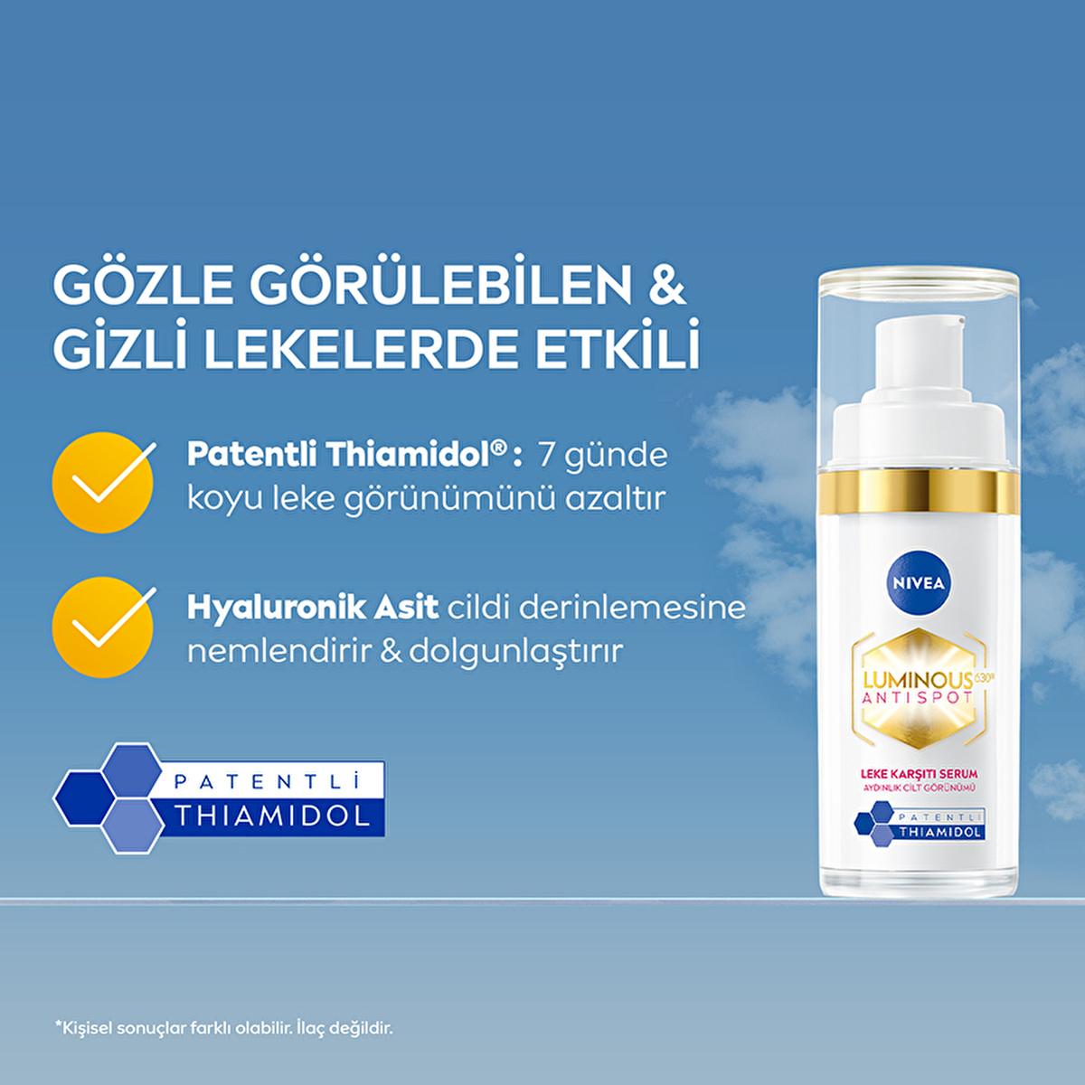 Nivea Luminous630 Anti-Spot Serum for Face - Reduces Dark Spots, Hydrates Skin - Glamourous Grace