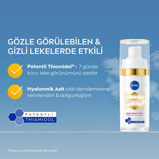 Nivea Luminous630 Anti-Spot Serum for Face - Reduces Dark Spots, Hydrates Skin - Glamourous Grace
