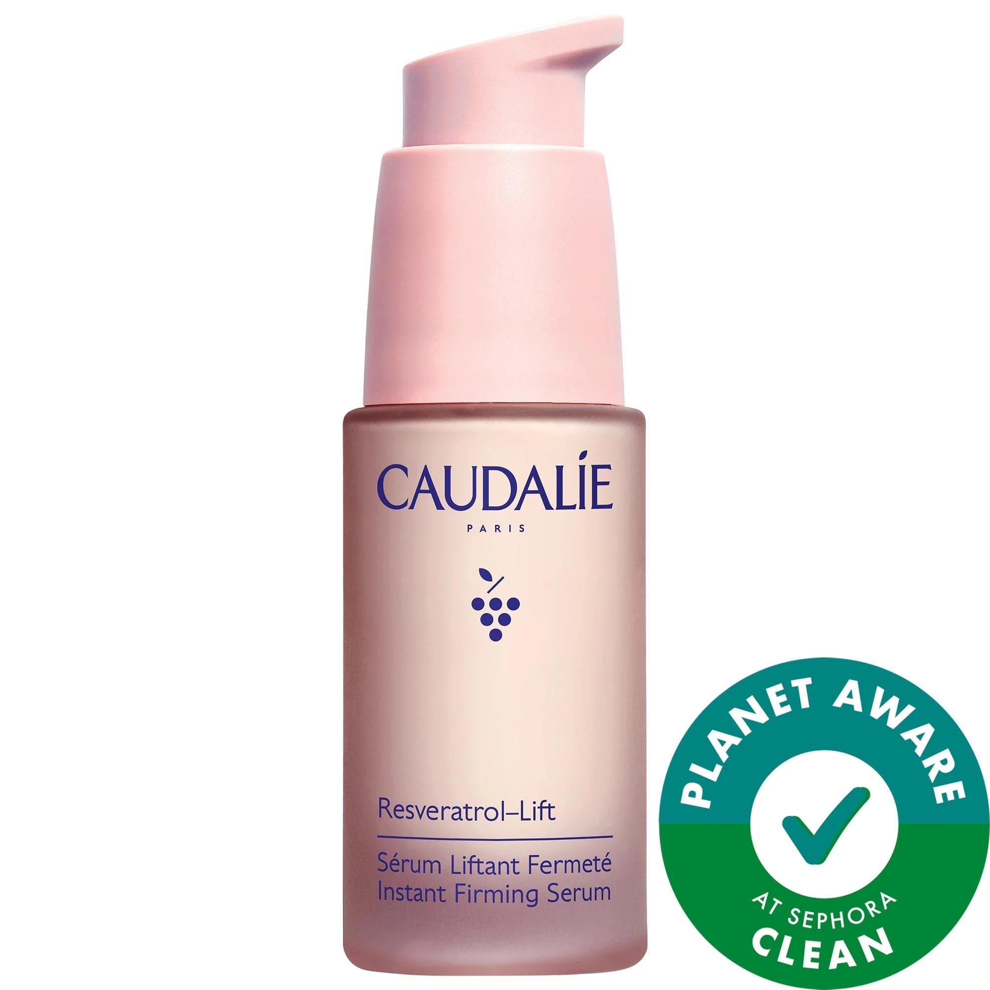 Caudalie Resveratrol Lift Instant Firming Refillable Retinol Alternative Serum - Anti-Aging Face Serum for Fine Lines & Wrinkles, Vegan Skincare - Glamourous Grace