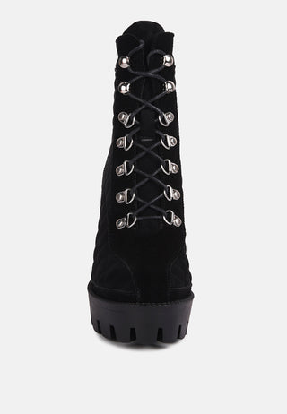 Yoko Fine Suede Quilted Ankle Boots