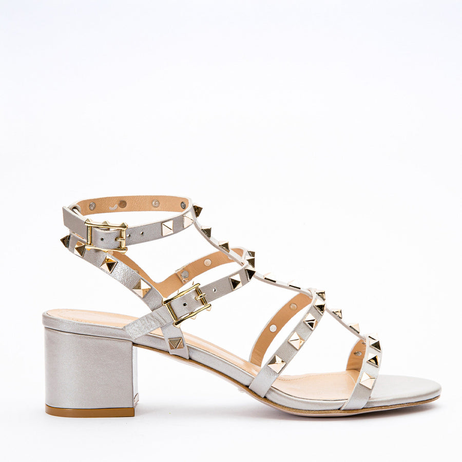 The Nejapa Beige Leather Multi Strap Women Sandal - Glamourous Grace