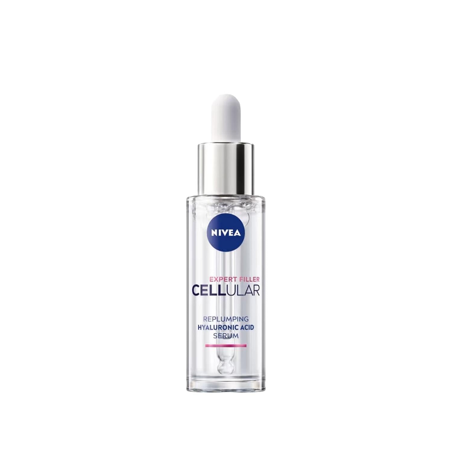 Nivea Expert Filler Cellular Hyaluronik Asit Anti-Aging Serum - Hydrating, Plumping, Reduces Fine Lines & Wrinkles - Glamourous Grace