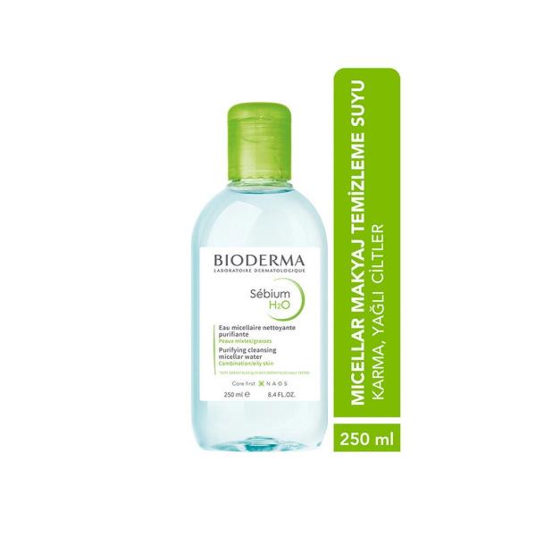 Bioderma Sebium H2O Cleansing Water for Combination/Oily Skin - 8.45 fl oz, Non-Comedogenic, No-Rinse Formula - Glamourous Grace