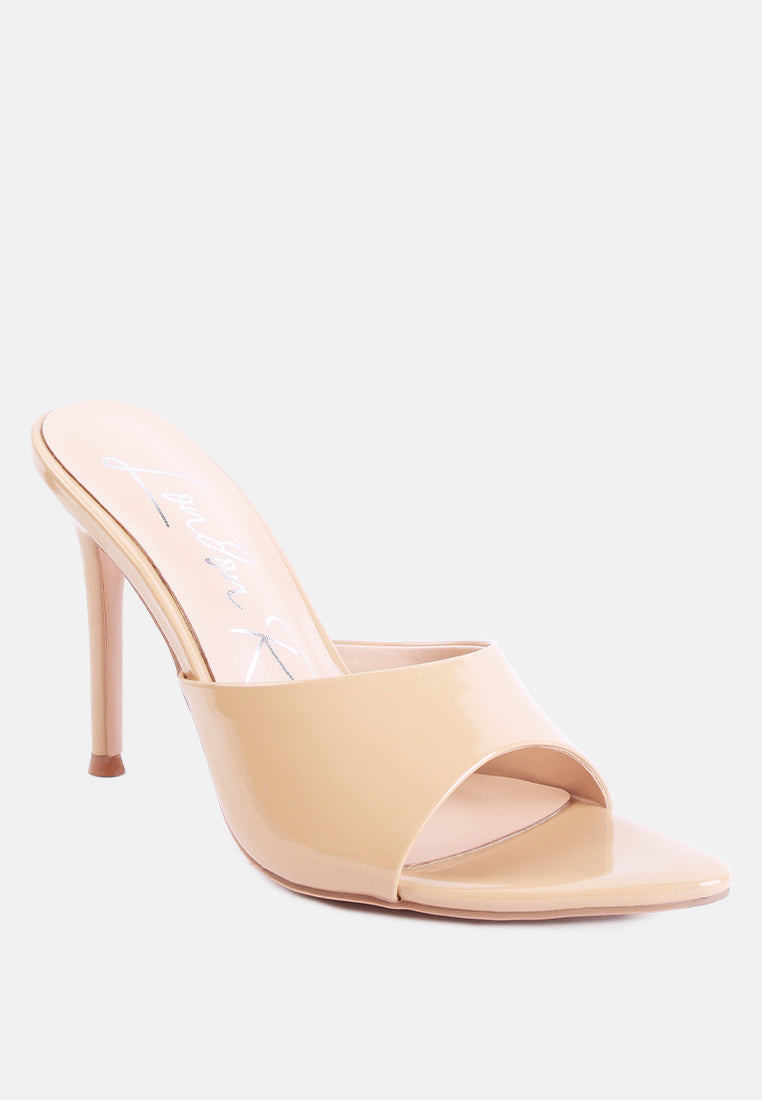 Yule Ball Patent Faux Leather High Heel Sandals - Glamourous Grace