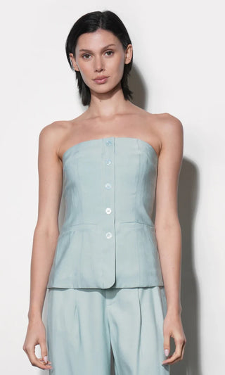 Yuri Sky Blue Strapless Vest top - Glamourous Grace