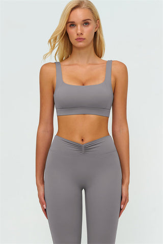 The Lushness V-Back Sports Bra Flared Leggings 2-Piece Set