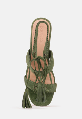 Zena Croc Texture Leather Sandal