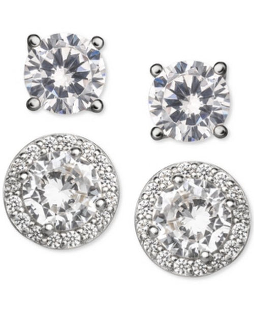 Giani Bernini 2-PC. Set Cubic Zirconia Solitaire & Halo Stud Earrings in Sterlin - Glamourous Grace
