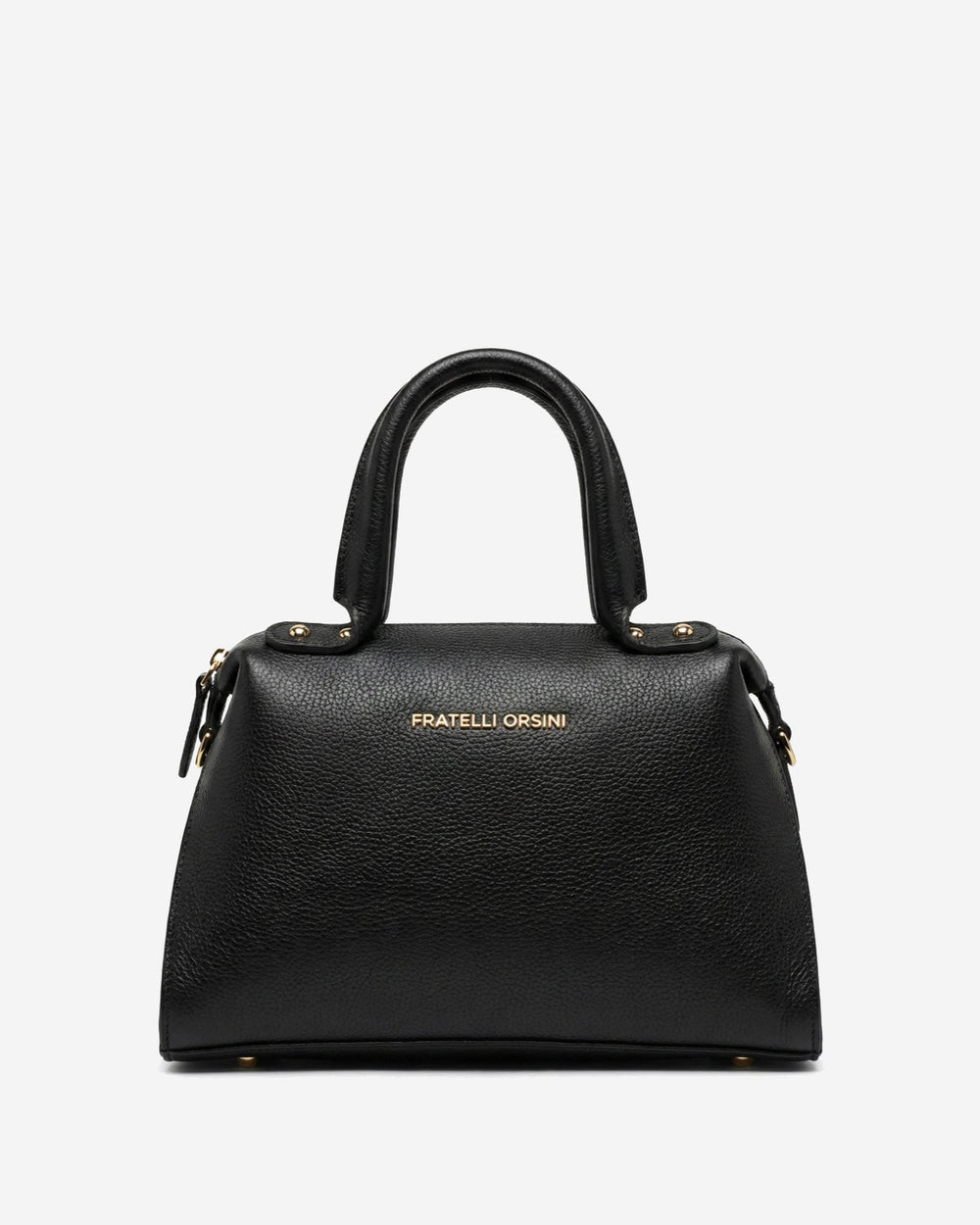 Zita (black) - Italian calf leather women's handbag (with shoulder strap) - Glamourous Grace