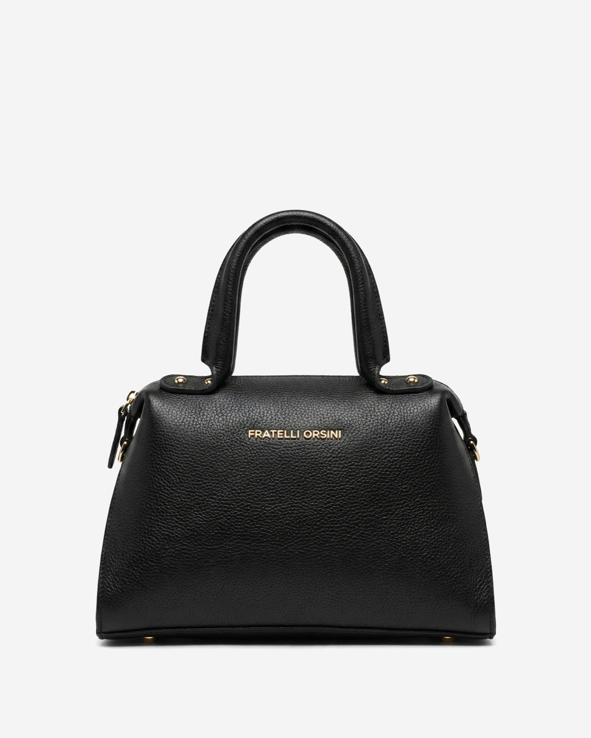 Zita (black) - Italian calf leather women's handbag (with shoulder strap) - Glamourous Grace