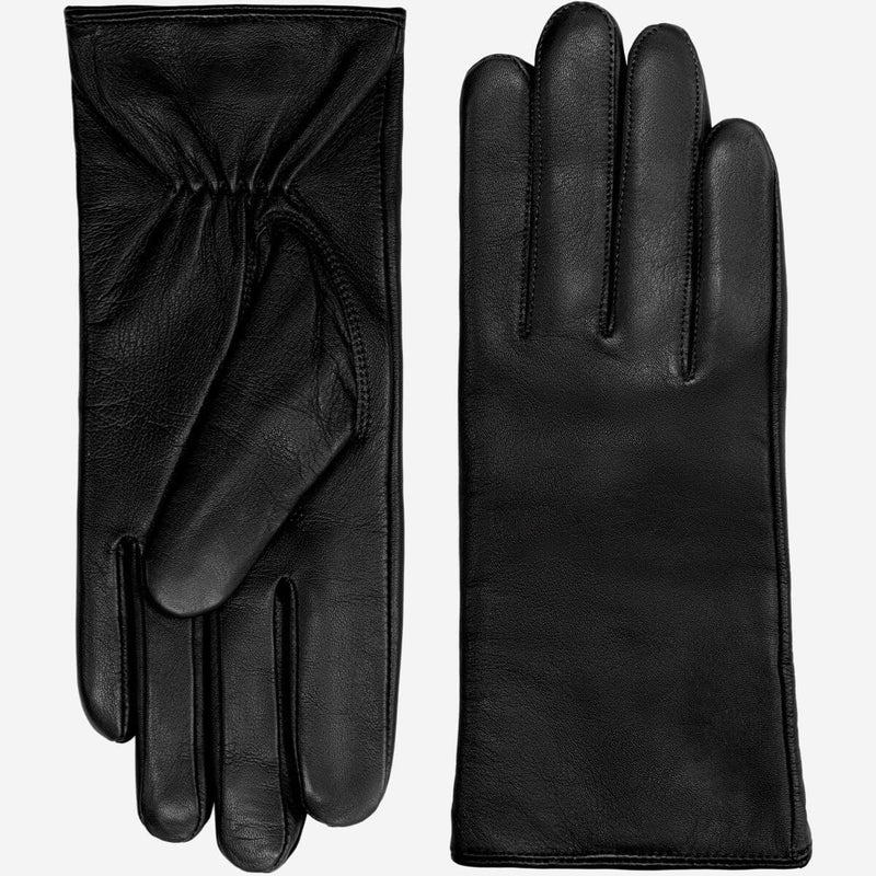Zoey (black) – Sheepskin leather gloves with warm wool/cashmere lining & touchscreen function - Glamourous Grace