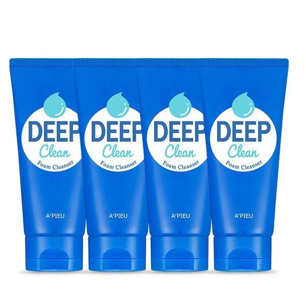 A'pieu Deep Clean Foam Cleanser 130ml X 4ea - Glamourous Grace