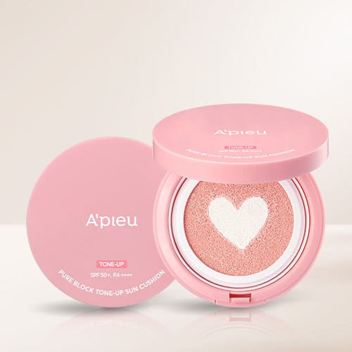A'pieu Pure Block Tone-Up Sun Cushion SPF50+ PA++++ 11g - Glamourous Grace