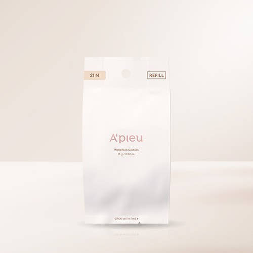A'pieu Waterlock Cushion SPF50+ PA++++ Set 15g + 15g(Refill) #21 Light Beige