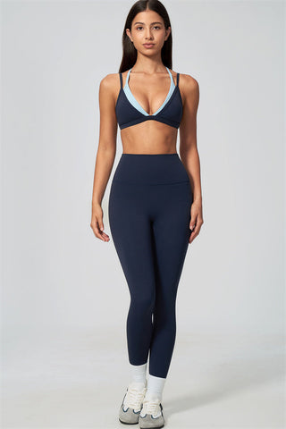 The Seraphine Layered V Sports Bra Leggings 2-Piece Set
