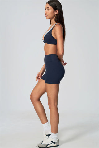The Seraphine Layered V Sports Bra Shorts 2-Piece Set