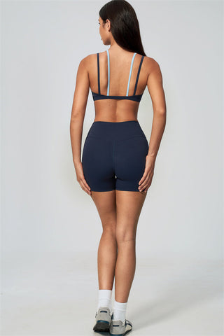 The Seraphine Layered V Sports Bra Shorts 2-Piece Set