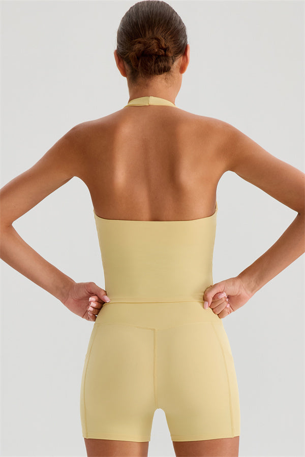 The Glee Halter Tank Top Shorts 2-Piece Set - Glamourous Grace