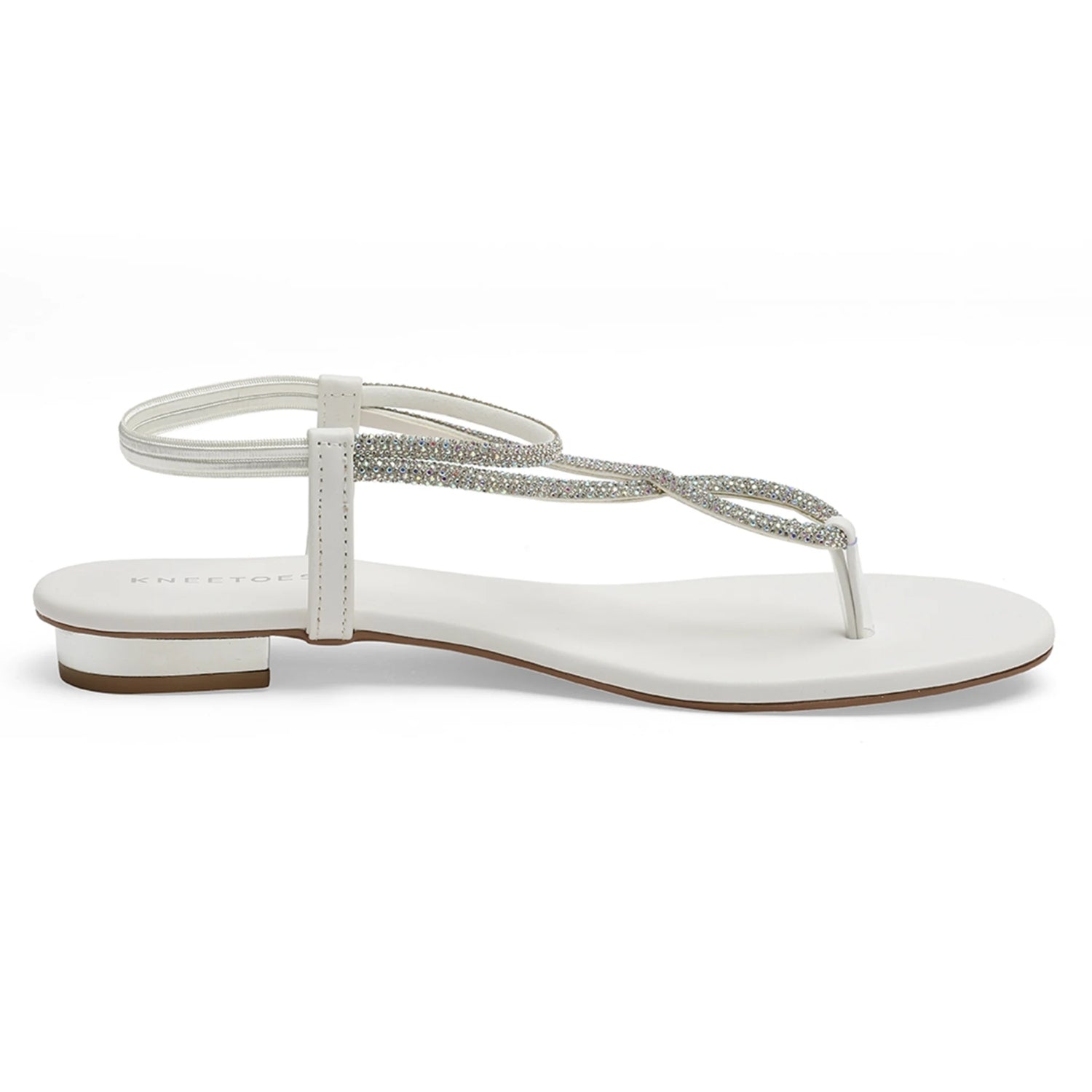 Liora - White Thong Sandals - Glamourous Grace