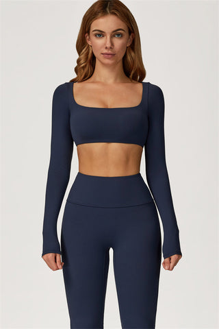 The Lily Belle Crop Top Flared Leggings 2-Piece Set