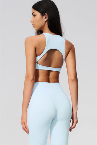 The Twirl Open Back Sports Bra Capri Leggings 2-Piece Set