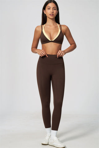 The Seraphine Layered V Sports Bra Leggings 2-Piece Set