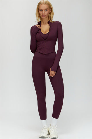 The Delight Jacket Sports Bra Leggings 3-Piece Set