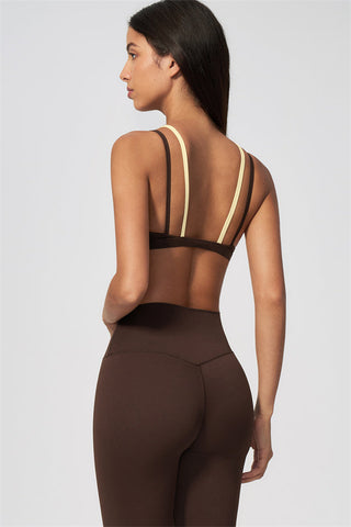 The Seraphine Layered V Sports Bra Leggings 2-Piece Set