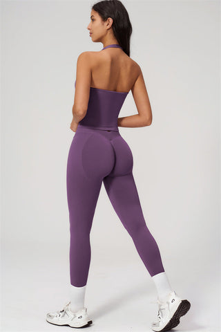 The Empower Halter Crop Top Leggings 2-Piece Set