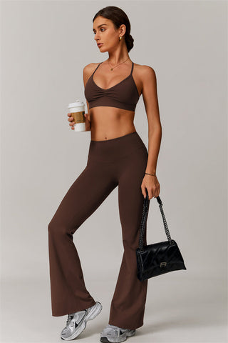 The Delicate Sports Bra Flared Leggings 2-Piece Set