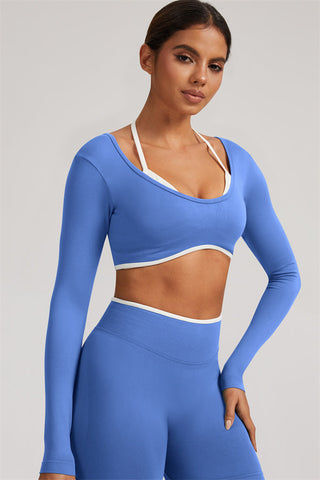 The Elevate New Long Sleeve Crop top Leggings 2-Piece Set