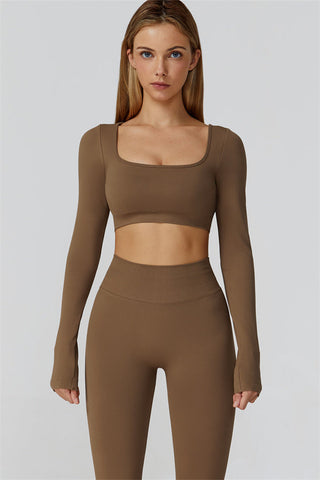 The Reign Long Sleeve Crop Top Leggings 2-Piece Set