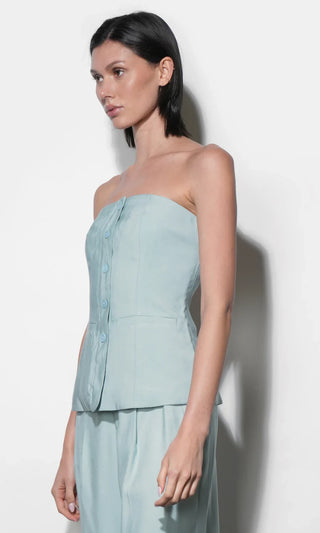 Yuri Sky Blue Strapless Vest top - Glamourous Grace