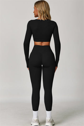 The Lavish Long Sleeve Cut-out Crop Top