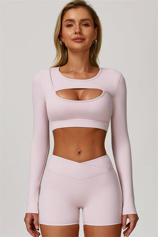 The Lavish Long Sleeve Cut-out Crop Top