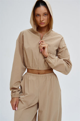 The Svelte UV protection Crop Hoodie Sweatpants 2-Piece Set