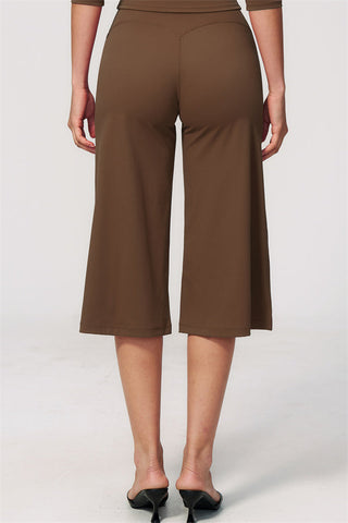 The Natalia Half-Sleeve Top Wide-Leg Crop 2-Piece Set