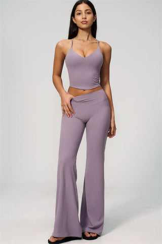The Zura Tank Top Flared Leggings 2-Piece Set