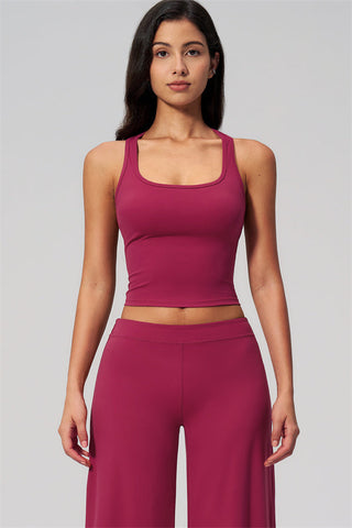 The Revive Crop Top Straight Leg Pants 2-Piece Set