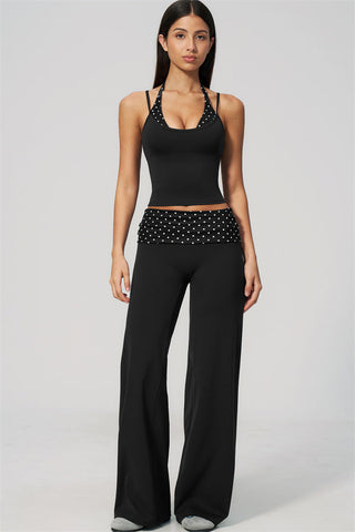 The Enliven Halter Tank Top Straight Leg Pants 2-Piece Set